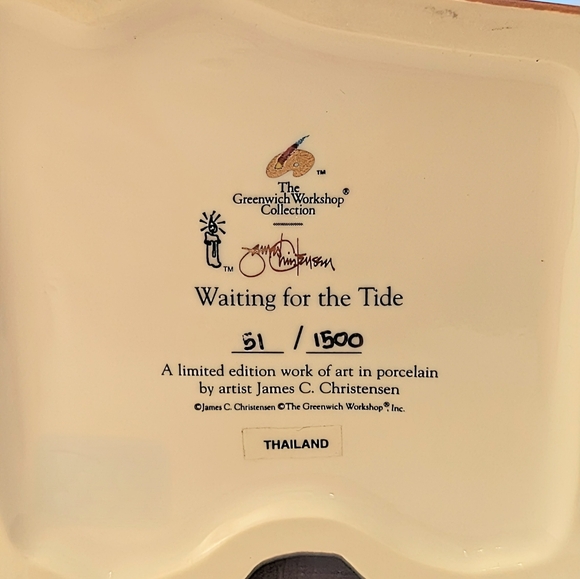 James Christensen Greenwich Workshop Waiting for the Tide Boat Ship Art Figurine - Picture 8 of 9